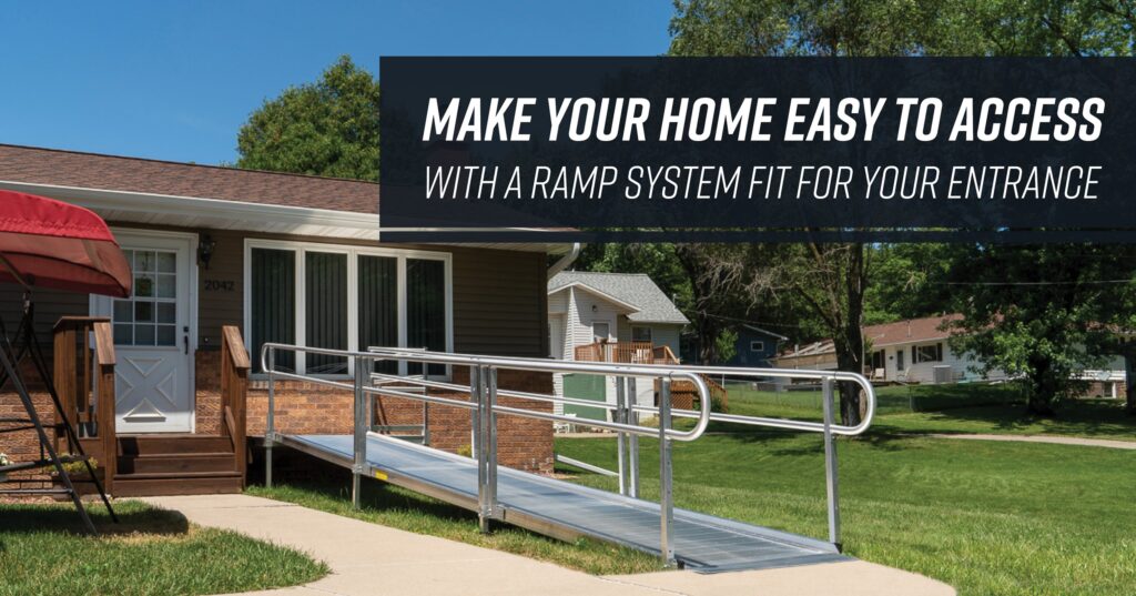 EZ-ACCESS aluminum wheelchair ramp installation at residential home wheelchar ramp fort wayne